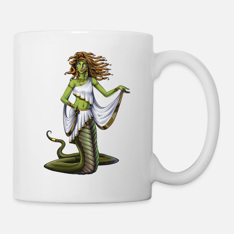Ancient Greek Goddess Medusa - Mug - white