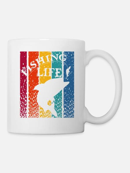 Pêche Pêcheur Poisson Pêche Vie Hobby Nature - Mug blanc - blanc