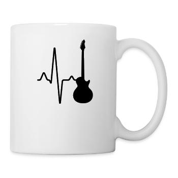 Guitare électrique Heartbeat - Mug blanc - blanc - Droite