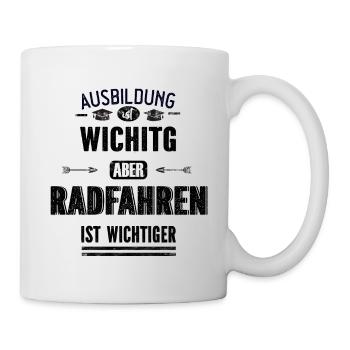 Lustiges Sprüche Design Radfahren Cooler Spruch - Tasse - Weiß - Rechts