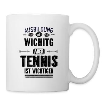 Lustiges Sprüche Design Humorvoll Tennis Sport - Tasse - Weiß - Rechts