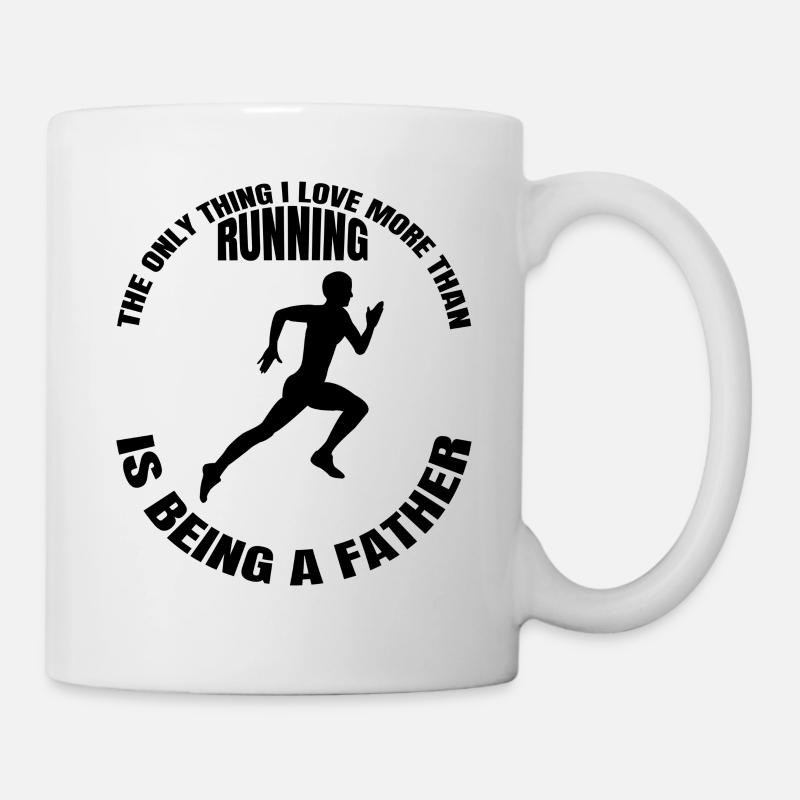 Jogger Training Dad rennen laufen fit joggen Vater - Tasse - Weiß