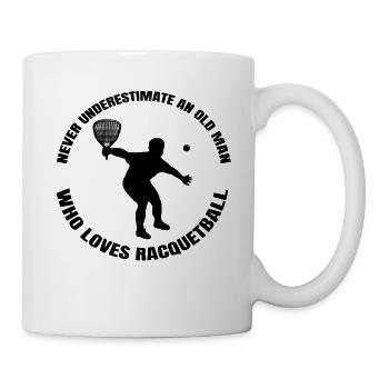 Racquetball Squash Squashspiel Racquetball-Spieler - Tasse - Weiß - Rechts