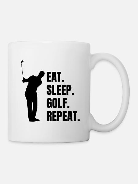 Golf Golfspielerin Golfschläger Spruch Golfball - Tasse - Weiß