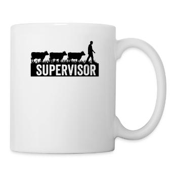 Supervisor Cows Farmer Walk Farmers - Mug - white - Right