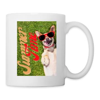 Summer Time Funny Dog Design - Mug - white - Right