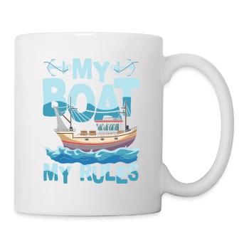 My Boat My Rules für einen Segler Kapitän Skipper - Tasse - Weiß - Rechts