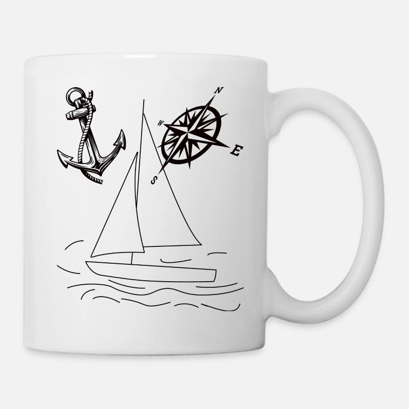 Dériveur à voile aquatique - Mug blanc - blanc