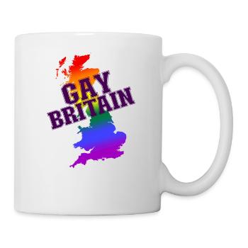 Gay Britain! Rainbow UK LGBTQ+ pride - Mug - white - Right