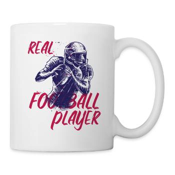 Echter Fußballspieler - Tasse - Weiß - Rechts