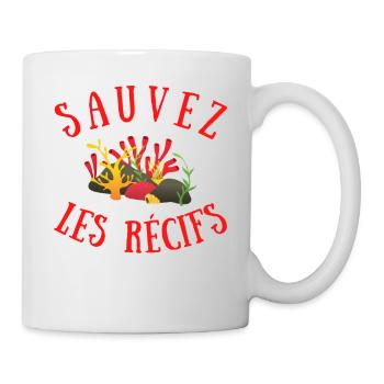SAUVEZ LES RÉCIFS - CORAIL ROUGE - Mug blanc - blanc - Droite