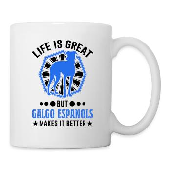 Galgo Espanol Cadeau Lévrier Espagnol - Mug blanc - blanc - Droite