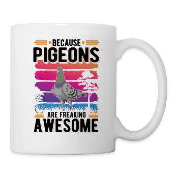 Parce que les pigeons flippent génial Taube - Mug blanc - blanc - Droite