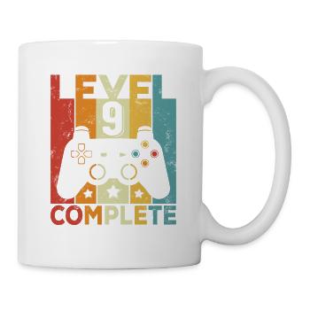 Level 9 Complete 9 Birthday Boy Girls - Mug - white - Right