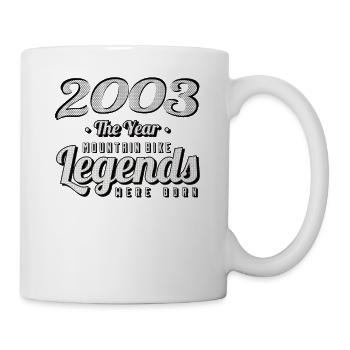 VTT-Mountainbiker 2003 Vintage Anniversaire VTT - Mug blanc - blanc - Droite