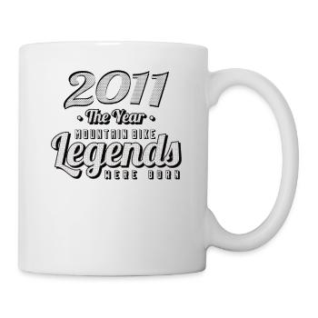 VTT-Mountainbiker 2011 Vintage Anniversaire VTT - Mug blanc - blanc - Droite