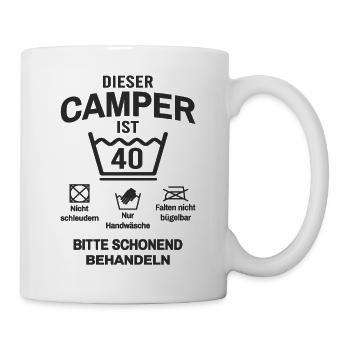 Camper 40. Geburtstag Camping Lustig 40 Jahre - Tasse - Weiß - Rechts
