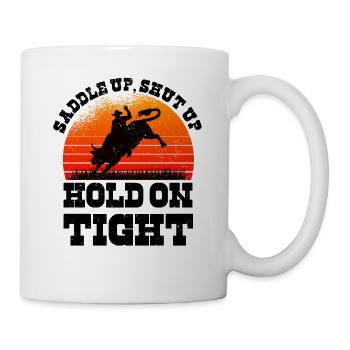 Rodéo Western Cowboy Wild West Retro Horse - Mug blanc - blanc - Droite