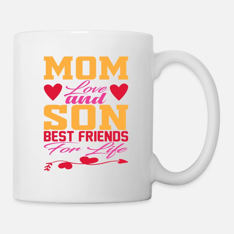 Mama und Sohn Beste Freunde - Tasse - Weiß