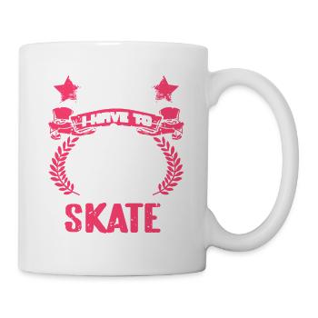 Vintage I Can’t I Have To Skate Skating T-Shirt - Mug blanc - blanc - Droite
