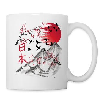 Japan Vintage japanische Kunst - Tasse - Weiß - Rechts