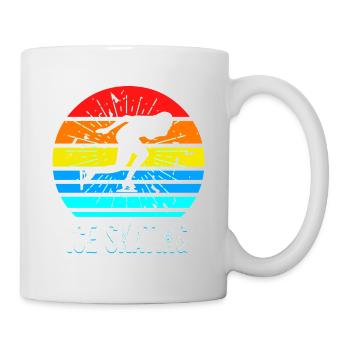 Rétro Vintage Patinage sur glace T-Shirt génial - Mug blanc - blanc - Droite