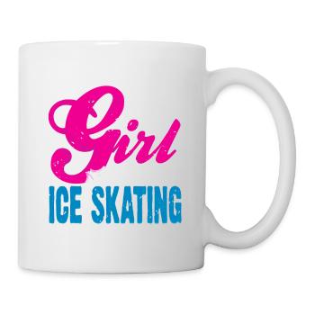 Juste une fille qui aime le thé vintage de patinage sur glace - Mug blanc - blanc - Droite