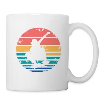 Retro Vintage Cool Skateboarding T-Shirt Present - Mug - white - Right