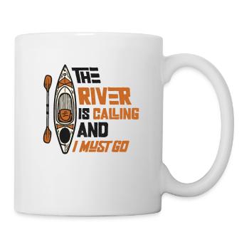 The River Is Calling, and I Must Go, Kayak Sport. - Mug - white - Right