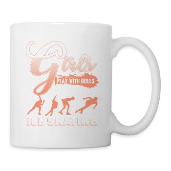Les vraies filles vont patiner sur glace Thé de patinage génial - Mug blanc - blanc - Droite