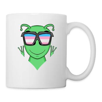 Transgender Transsexuell Alien Geschenk - Tasse - Weiß - Rechts