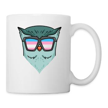 Transgender Transsexuell Eule Geschenk - Tasse - Weiß - Rechts