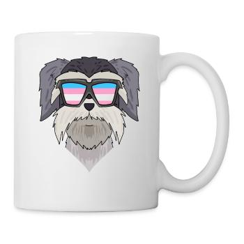 Transgender Transsexuell Schnauzer Hund Geschenk - Tasse - Weiß - Rechts