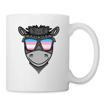 Transgender Transsexuell Esel Geschenk - Tasse - Weiß - Rechts
