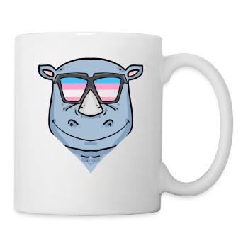 Transgender Transsexuell Nashorn Geschenk - Tasse - Weiß - Rechts