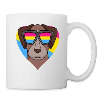 Cadeau de chien pointeur pansexuel - Mug blanc - blanc - Droite