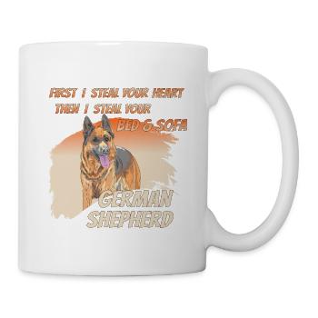 They steal your Heart , Bed & Sofa German Shepherd - Mug - white - Right