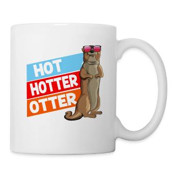 Otter Hot Hotter Otter Marten cute animal - Mug - white - Right