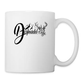 Dorfmädel & Stolz drauf Dorfkinder Landwirt Hirsch - Tasse - Weiß - Rechts