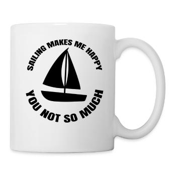 Voilier Capitaine Voilier Marin - Mug blanc - blanc - Droite
