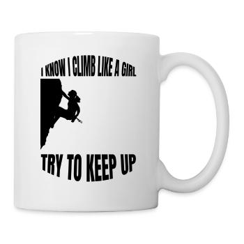 Climbing Mrs. Bouldering Mountaineering Girls Hiking - Mug - white - Right