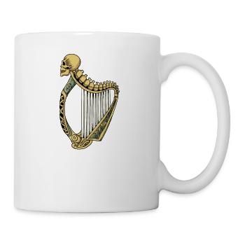 Harfe I Saiteninstrument Musik Motiv für Harfen - Tasse - Weiß - Rechts
