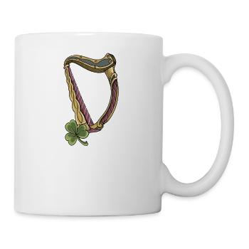 Harfe I Saiteninstrument Musik Motiv für Harfen - Tasse - Weiß - Rechts