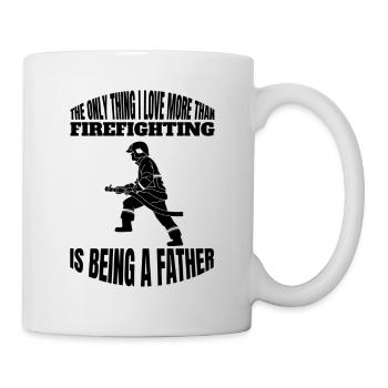 Fire Brigade Dad Gift Papa Firefighter Father - Mug - white - Right
