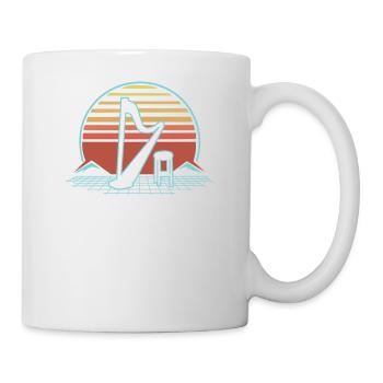 Harfe I Saiteninstrument Musik Motiv für Harfen - Tasse - Weiß - Rechts
