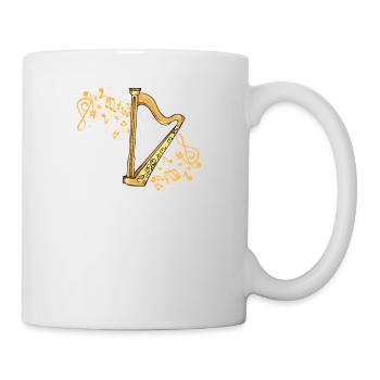 Harfe I Saiteninstrument Musik Motiv für Harfen - Tasse - Weiß - Rechts