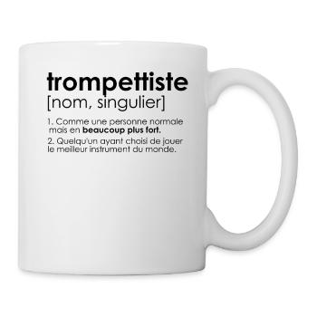 trompettiste trompette humour definition - Mug blanc - blanc - Droite