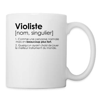 violiste viole humour definition - Mug blanc - blanc - Droite