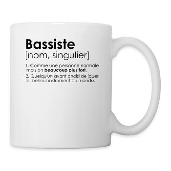 Bassiste basse humour definition - Mug blanc - blanc - Droite