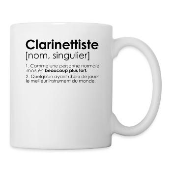 clarinettiste clarinette humour - Mug blanc - blanc - Droite